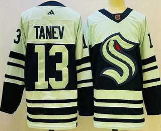 Mens Seattle Kraken #13 Brandon Tanev Light Green 2022 Reverse Retro Authentic Jersey